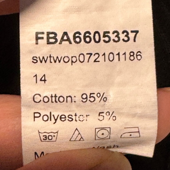 Black Ribbed Buttoned Tube Top, Size L - Picture 5 of 6